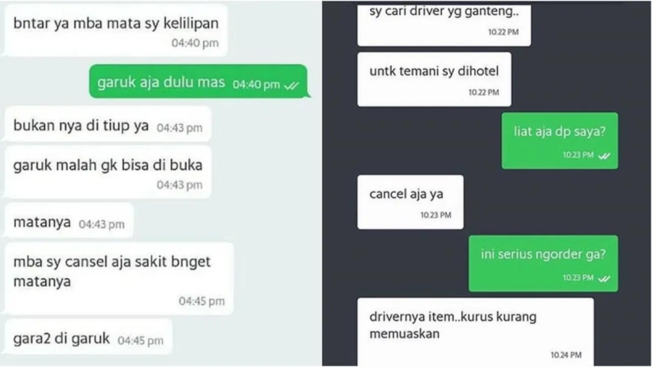 7 Chat Batalkan Pesanan Ojek Online Ini Bikin Ngakak