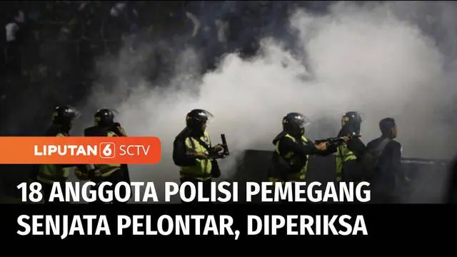 Mabes Polri telah memeriksa 18 anggota polisi yang mengamankan Stadion Kanjuruhan, Malang, Jawa Timur dalam pertandingan Arema FC melawan Persebaya, yang berujung tragedi. Sebanyak 18 anggota Polri ini, adalah pemegang senjata pelontar, gas air mata.