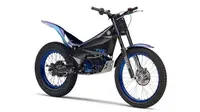 TY-E menjadi motor trial pertama Yamaha. Bodinya terbuat dari material serat karbon. (Oto.com)