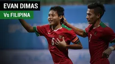 Evan Dimas miliki momen manis ketika Timnas Indonesia bersua Filipina.