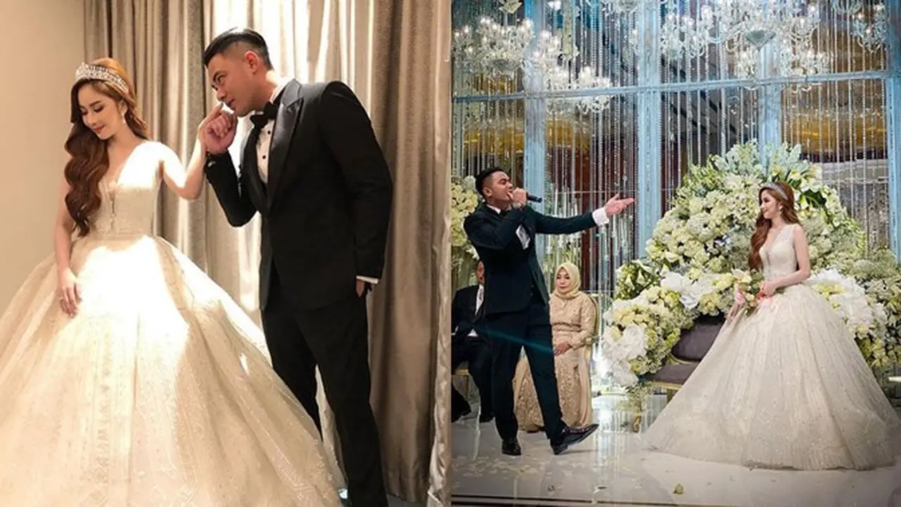 7 Momen Resepsi Pernikahan Guntur Triyoga dan Apristiyah, Mewah dan Elegan