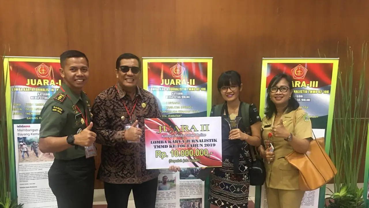 Jurnalis Liputan6.com juara II lomba karya jurnalistik TMMD ke-106