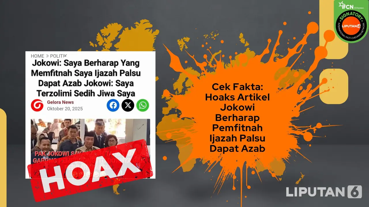 Cek fakta artikel Jokowi berharap pemfitnah ijazah palsu kena azab