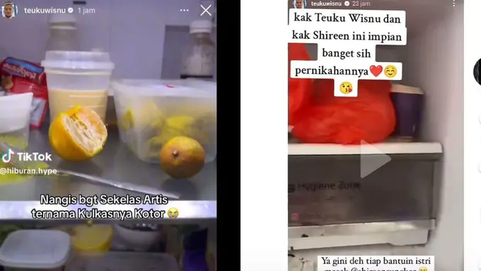 7 Potret Isi Kulkas Teuku Wisnu dan Shireen Sungkar yang Dikritik Netizen Karena Terlihat Kotor Berantakan