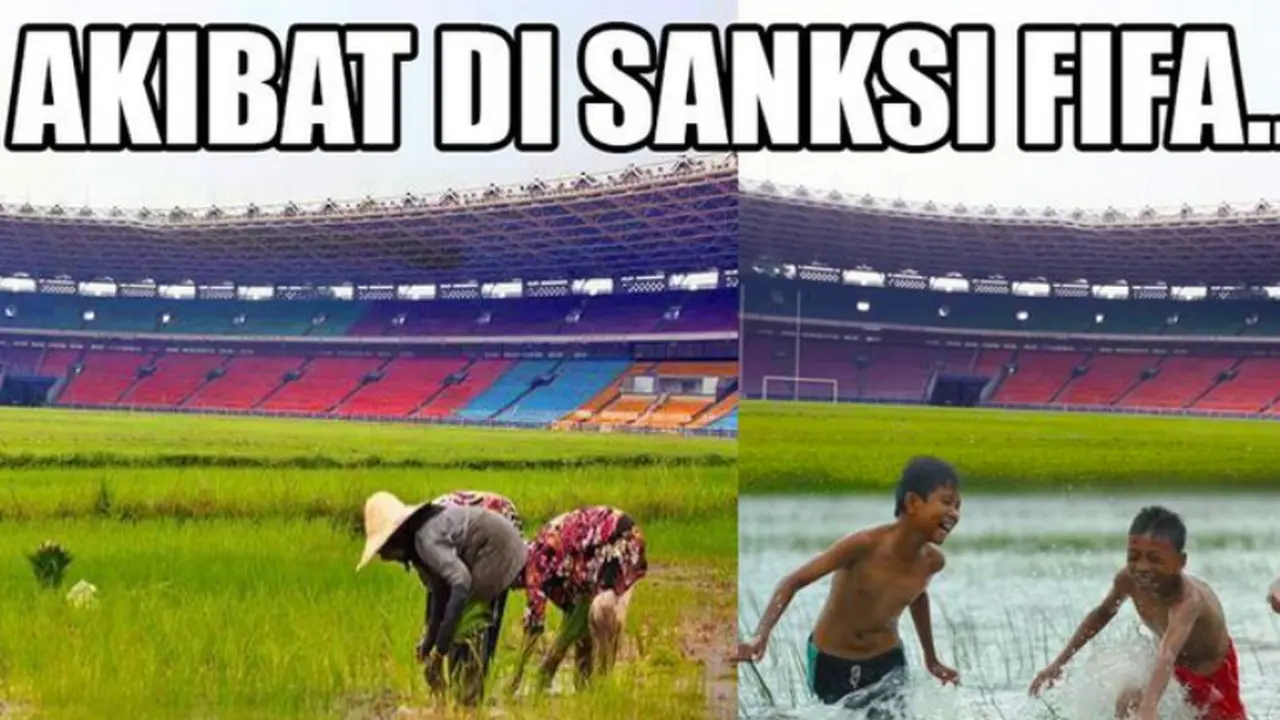 Indonesia Disanksi FIFA, Meme Akibat Sanksi FIFA Ramaikan Sosmed