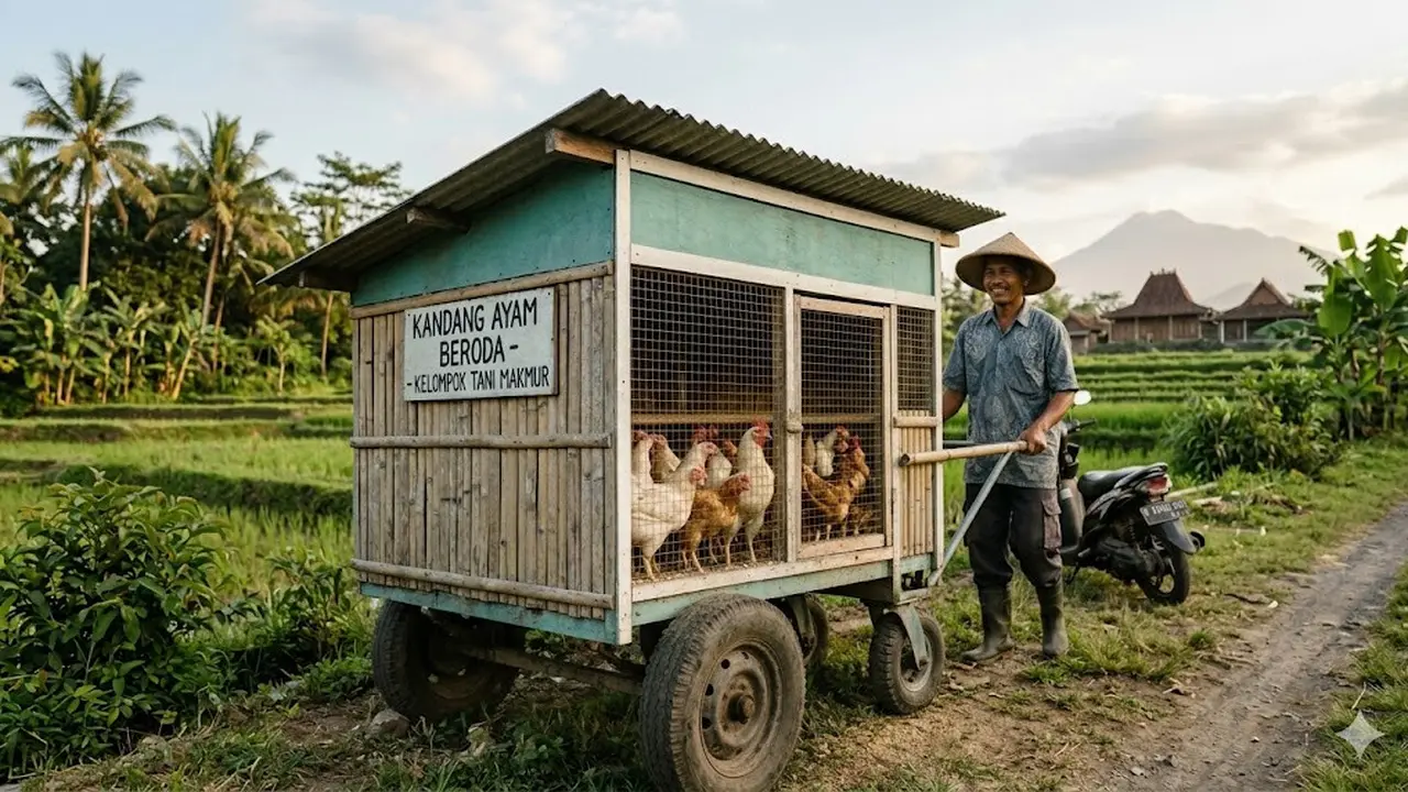 5 Kelebihan Kandang Ayam Beroda Dibanding Kandang Permanen, Ternak Lebih Sehat