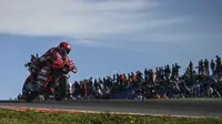 Rider Ducati Lenovo Francesco Bagnaia di MotoGP Portugal 2023. (AFP/PATRICIA DE MELO MOREIRA)