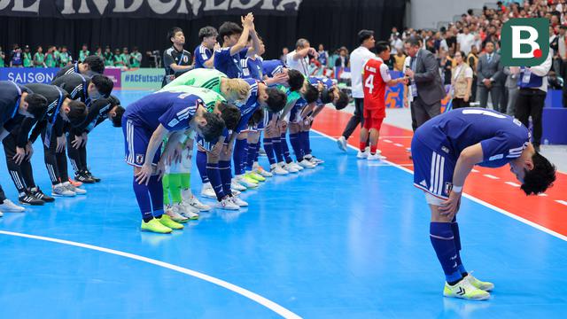 Foto: Para Pemain Jepang Tak Mampu Bendung Kekecewaan setelah Kalah Dari Timnas Futsal Indonesia di Piala Asia Futsal 2026