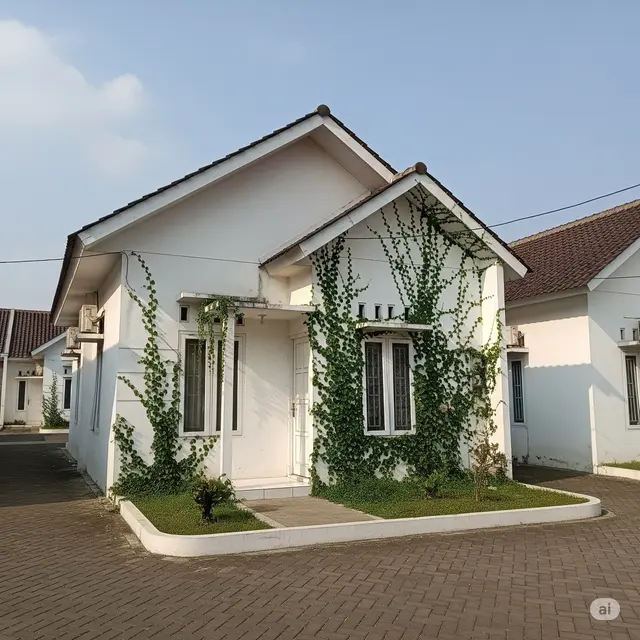 Rumah Sederhana Cat Putih. Foto: Gemini