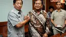 Prabowo tampak melakukan salam komando dengan Agum Gumelar sebelum berpamitan (Liputan6.com/Johan Tallo) 