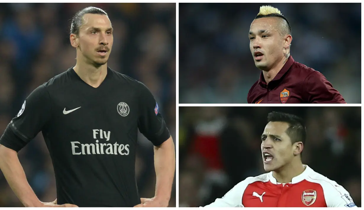 Kabar transfer terkini, Jumat (15/4/2016), diwarnai niat Zlatan Ibrahimovic ke Liga Inggris dan keinginan Chelsea mendatangkan gelandang keturunan Indonesia yang kini merumput di AS Roma, Radja Nainggolan. (AFP)