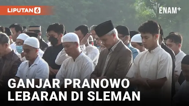 Ganjar Pranowo Salat Ied di Kawasan Tempat Tinggalnya di Sleman