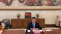 Duta Besar China untuk Indonesia, Lu Kang dalam press briefing bersama di Kediaman Dubes Tiongkok, Rabu (21/12/2022). (Liputan6/Benedikta Miranti)