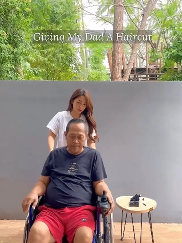 Bikin Haru, Ini 7 Momen Dinda Kirana Cukur Rambut Ayah yang Alami Stroke