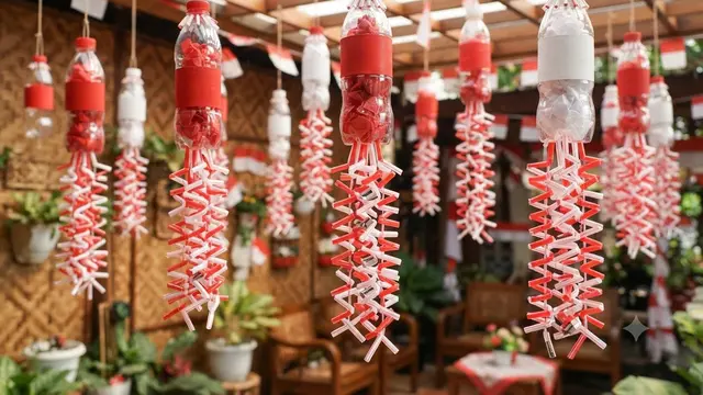 Ide Hiasan 17 Agustus dari Botol Plastik Bekas