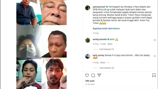 Kabar Duka, Ayah Yama Carlos Meninggal Dunia. (instagram.com/yamacarlos7)