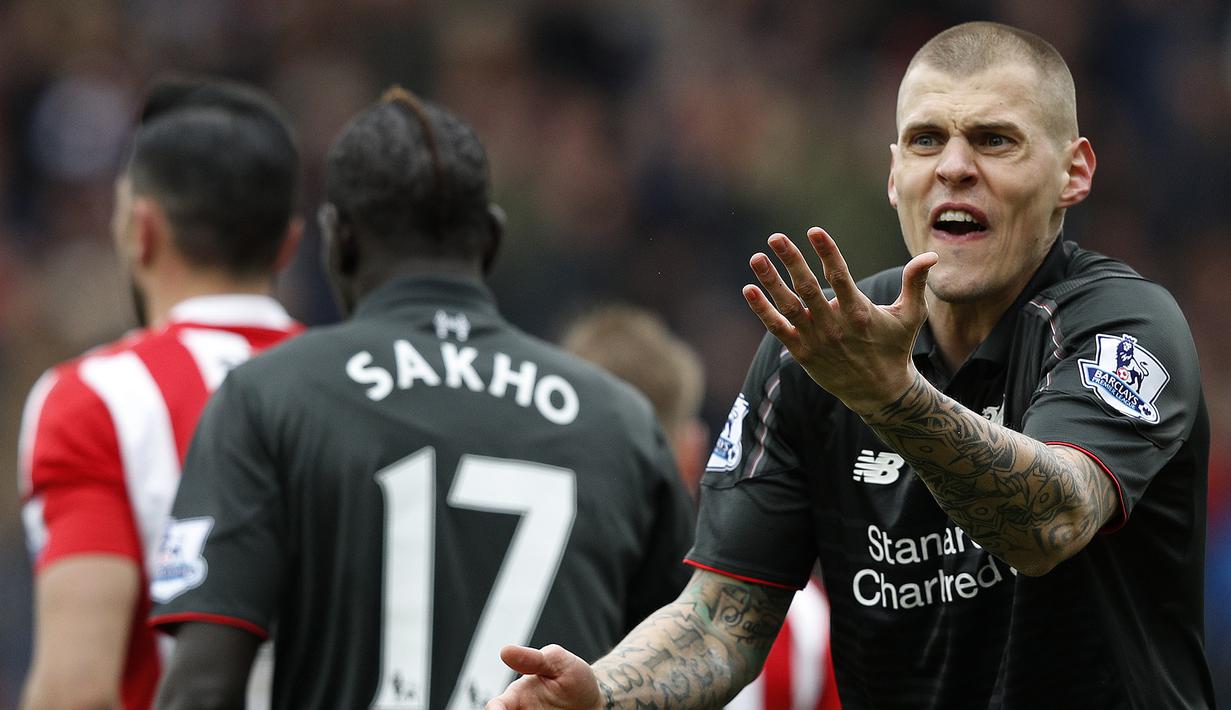 3. Martin Skrtel (7 gol bunuh diri) - Bek asal Cekoslowakia ini pernah bermain untuk Liverpool pada 2008-2016. Selama kariernya di Premier League, Skrtel telah 7 kali melakukan gol bunuh diri ke gawang sendiri. (AFP/Adrian Dennis)