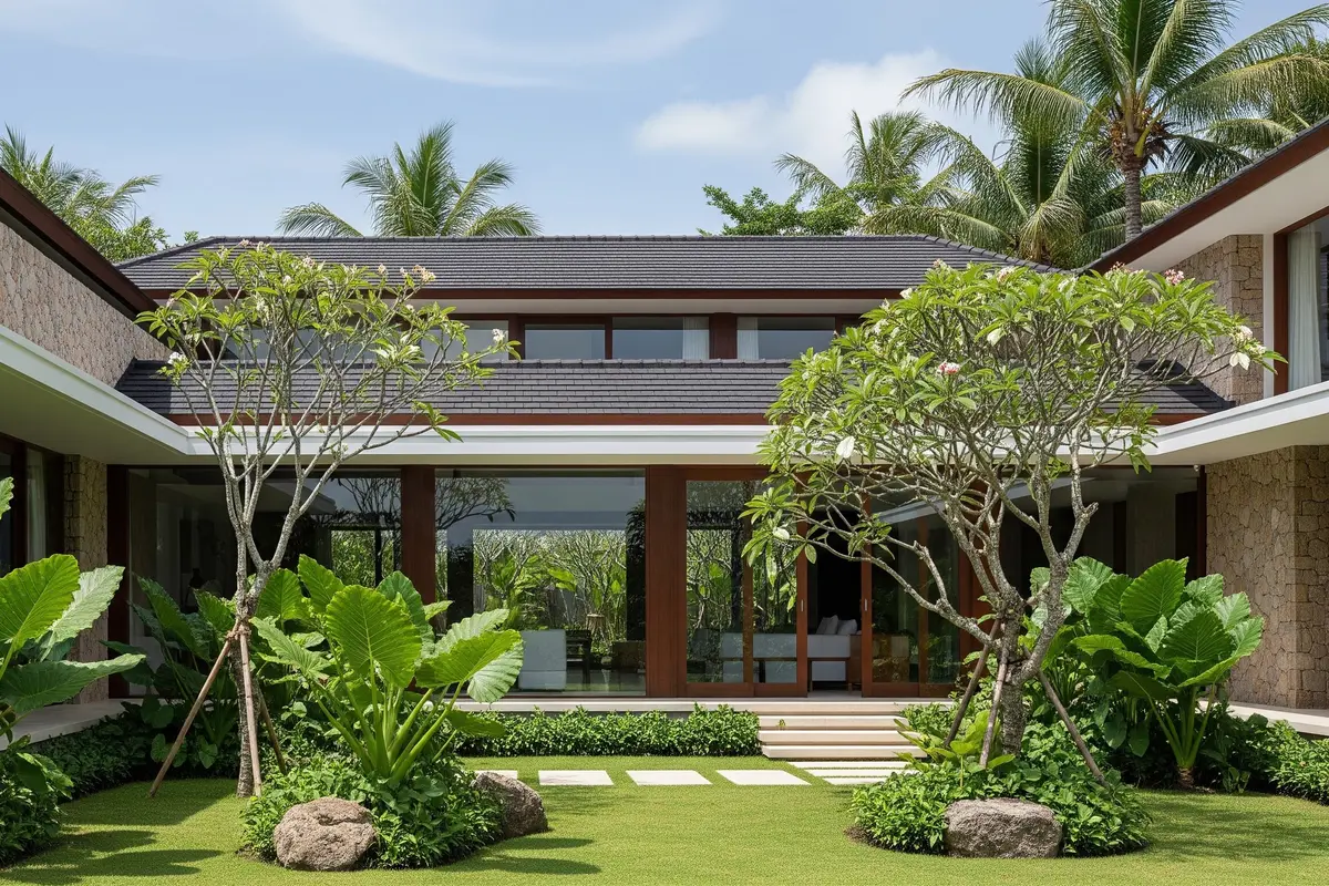 Pesona Fasad Rumah Bali Modern