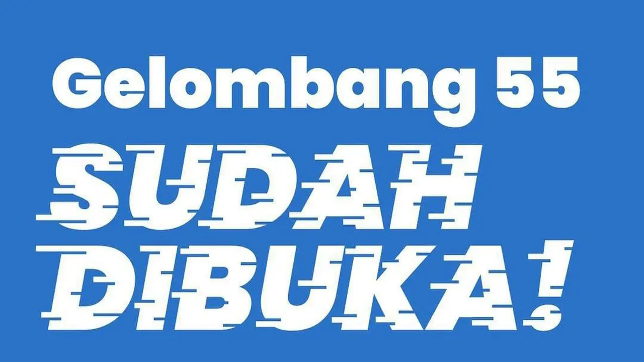 Pendaftaran program Kartu Prakerja gelombang 55 dibuka hari ini Jumat (16/6/2023).