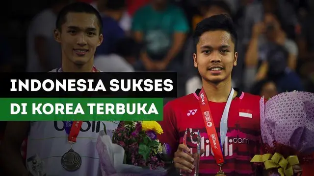 Indonesia berjaya pada ajang Korea Terbuka Super Series 2017 setelah meraih dua gelar.