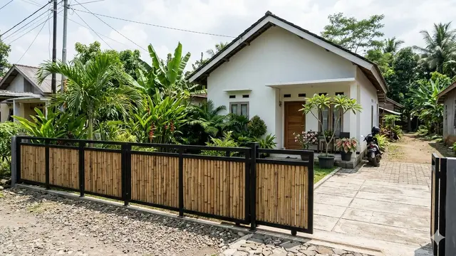 Desain Pagar Bambu Tapi Tidak Terlihat Murahan