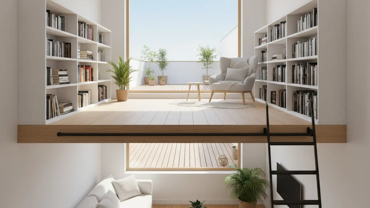 Rumah di Lahan Terbatas dengan Mezzanine dan Rooftop