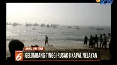 Gelombang tinggi dan angin kencang membuat upaya pencarian semakin sulit.