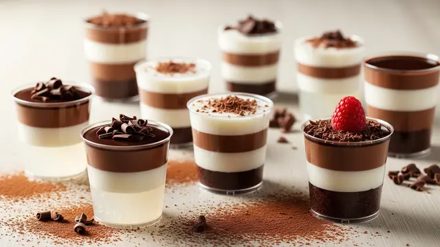 Mousse Cokelat Jeli Putih