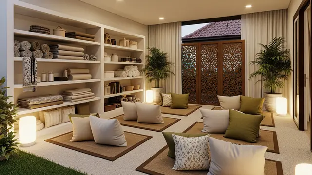 Desain Teras Rumah Konsep Lesehan Fungsional