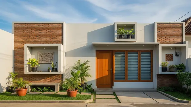 Inspirasi Fasad Rumah dengan Dinding Maju-Mundur agar Tidak Monoton/AI Generated