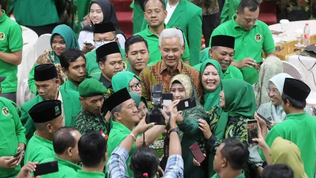 Gubernur Jawa Tengah Ganjar Pranowo saat menghadiri acara yang digelar Dewan Pimpinan Wilayah (DPW) Partai Persatuan Pembangunan (PPP) Provinsi Jawa Tengah (Jateng). (Istimewa)