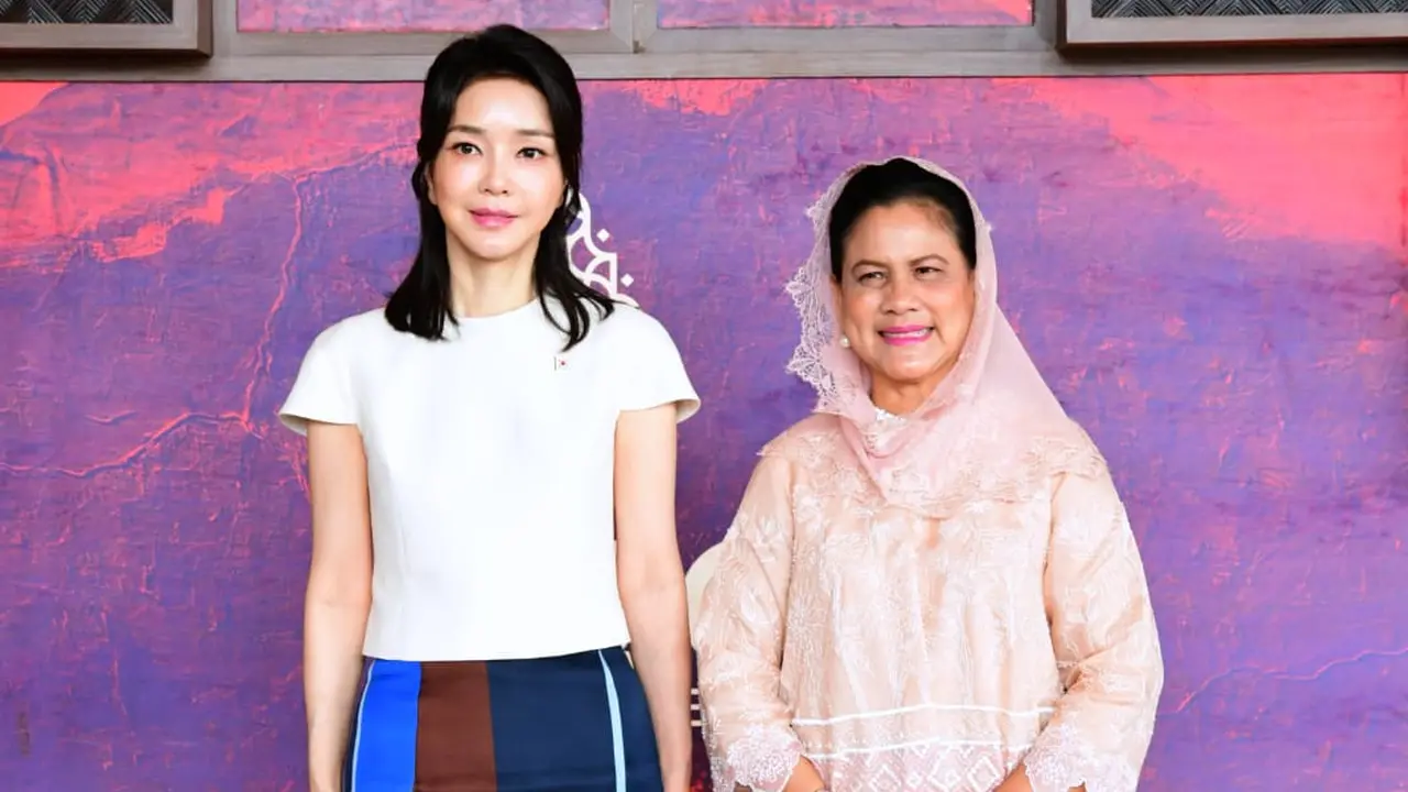 Iriana Jokowi dan Ibu Negara Korea Selatan
