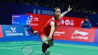 Tunggal putri Indonesia, Putri Kusuma Wardani, saat tampil di 16 Besar China Masters 2025, Kamis (18/9/2025). (Dok. PBSI)