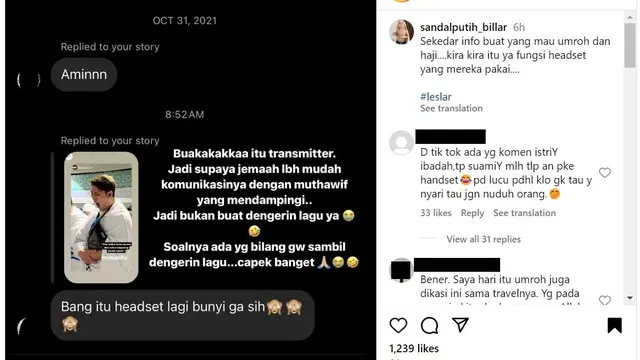 Chat Rizky Billar Umrah Disangka Dengar Lagu