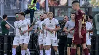 Venezia saat bermain melawan AS Roma di Olimpico pada lanjutan Liga Italia 2024/2025 hari Minggu (29/04/2024). (Tiziana FABI / AFP)