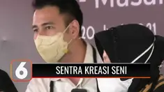 Menteri Sosial Tri Rismaharini, bersama artis Raffi Ahmad dan Chef Renata, menggelar Dailybox Peduli di Sentra Kreasi Atensi Pangudi Luhur, di Bekasi, Jawa Barat, Minggu siang (20/6). Kegiatan tersebut untuk membantu dan memotivasi masyarakat.