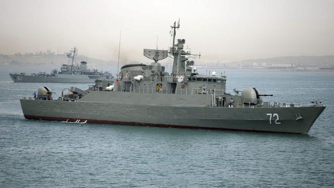Ilustrasi kapal perang Iran (AP)