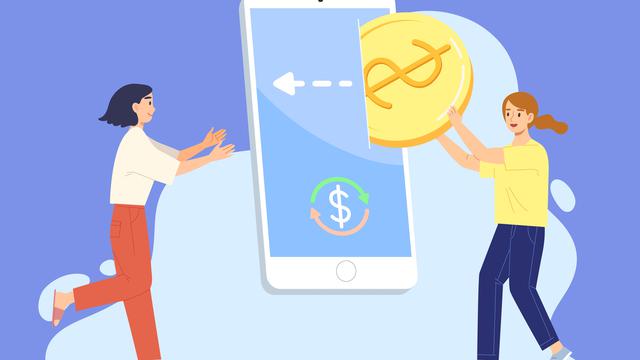 Ilustrasi transfer uang