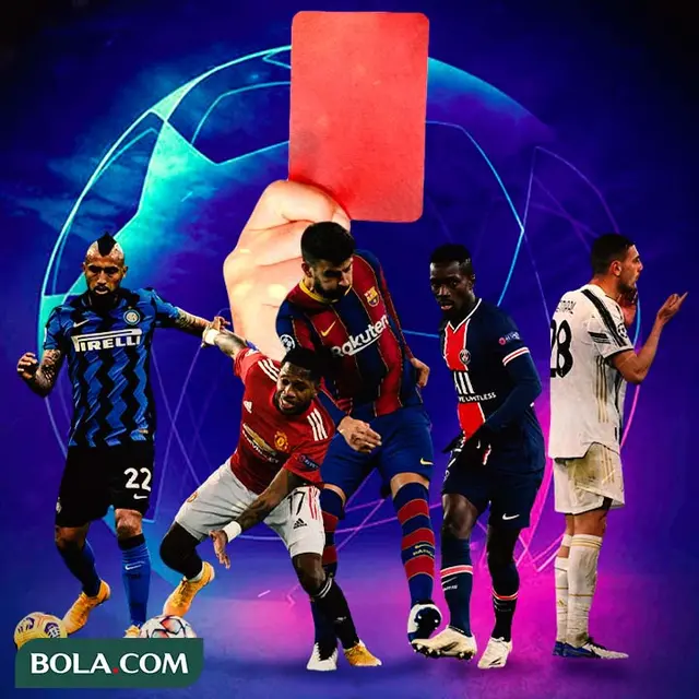 Ilustrasi - Kartu Merah di Liga Champions