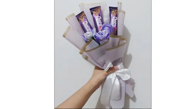 Buket Cokelat Valentine Simple