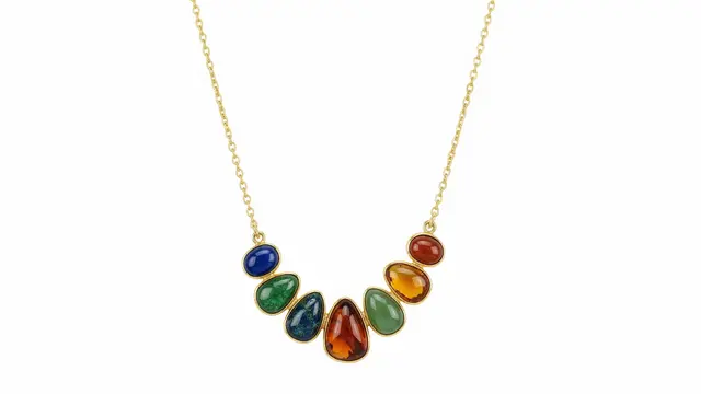 Kalung Emas dan Batu Alam