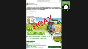 Cek Fakta: Tidak Benar Link Pendaftaran Petani Milenial 2026/2027 Gaji Rp 10 Juta