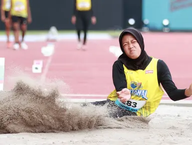 Kompetisi atletik level pelajar SAC Indonesia National Championship resmi digelar di Stadion Madya, Gelora Bung Karno (GBK), Senayan, Jakarta, Kamis (12/1/2023). (Bola.com/M Iqbal Ichsan)