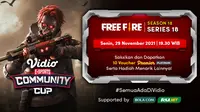 Saksikan Live Streaming Vidio Community Cup Season 18 Free Fire Series 18, Senin 29 November 2021