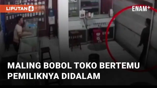 VIDEO: Apes, Aksi Maling Bobol Toko Bertemu Pemiliknya di Dalam