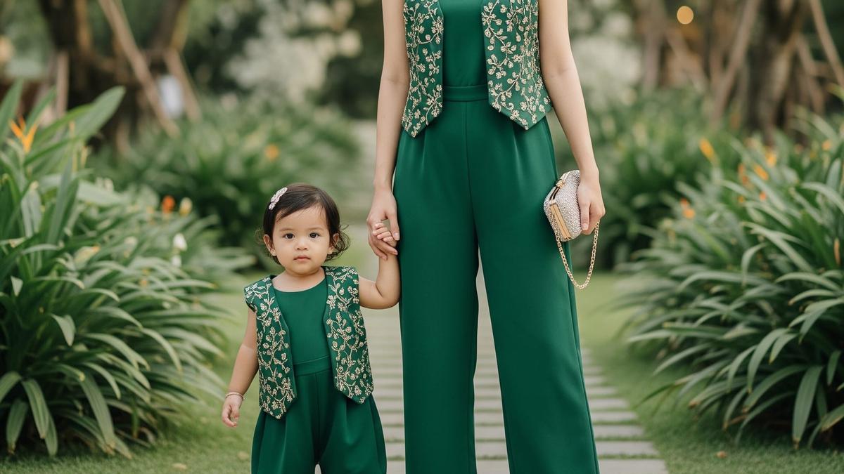 10 Inspirasi Outfit Kondangan Ibu Anak 1, Tampil Kompak dan Stylish