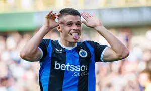 striker muda Club Brugge, Nicolo Tresoldi. (Kurt Desplenter/ AFP)