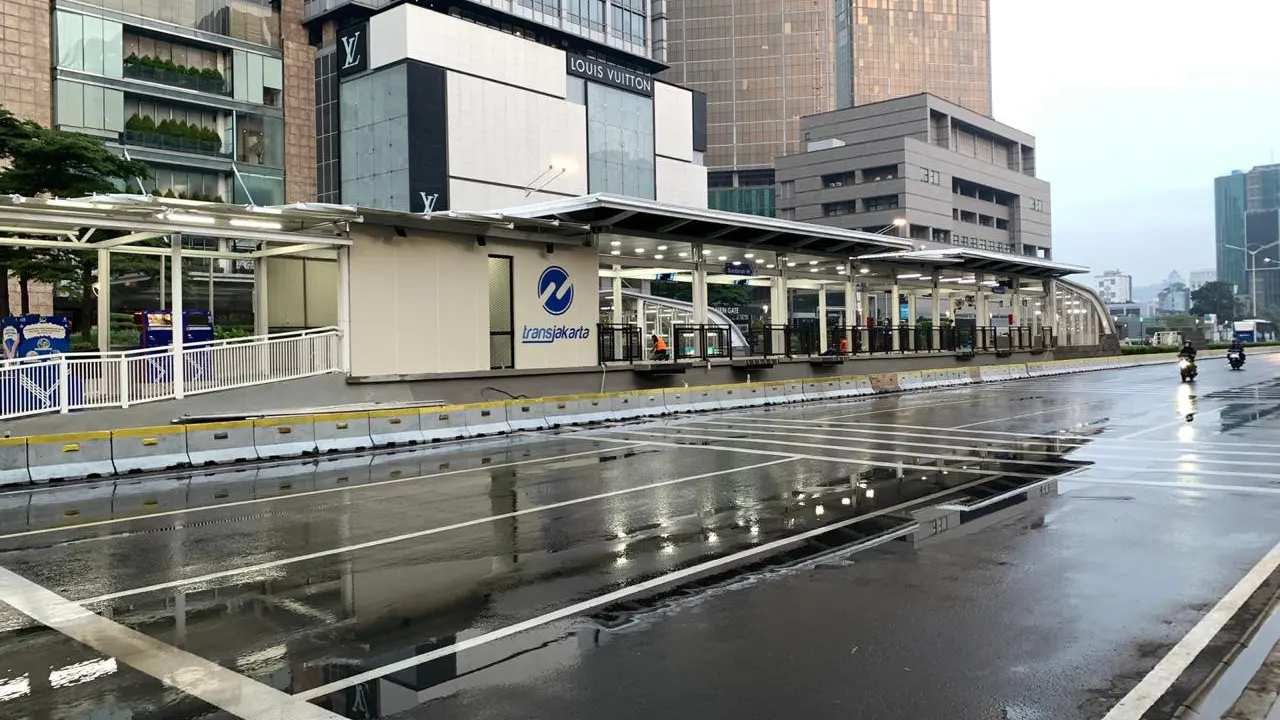 Halte Transjakarta (TJ)  Bundaran HI kembali berfungsi secara penuh