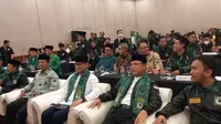 Menteri Pariwisata dan Ekonomi Kreatif (Menparekraf) Sandiaga Uno&nbsp;di acara Rapimnas Gerakan Pemuda Ka'bah (GPK) atau organisasi sayap PPP di Hotel Pecenongan, Jakarta, Rabu (31/5/2023). (Muhammad Genantan Saputra/Merdeka.com)