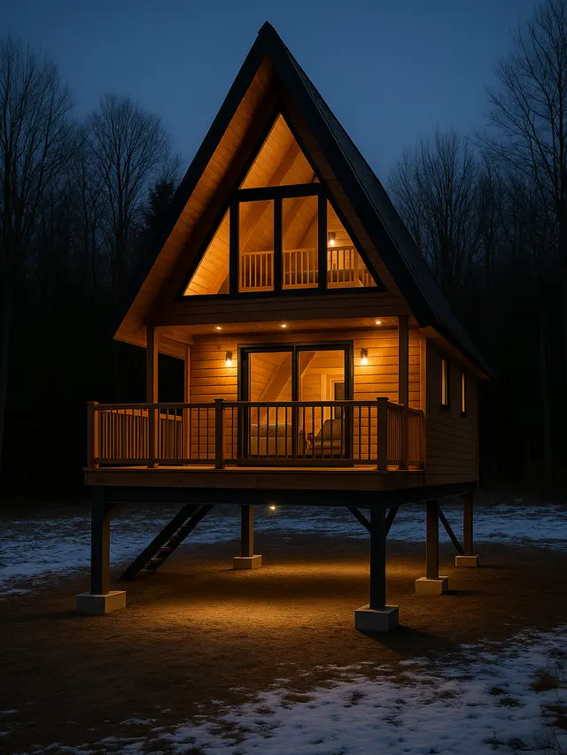 Model Rumah Cabin Elevated yang Cocok Dibangun di Berbagai Lokasi (Foto: ChatGPT)